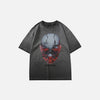 Front view of the grey Vintage Graphic Washed T-shirt in a gray background