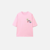 Pink Print Breezy-Cut Heat-Wave T-Shirt