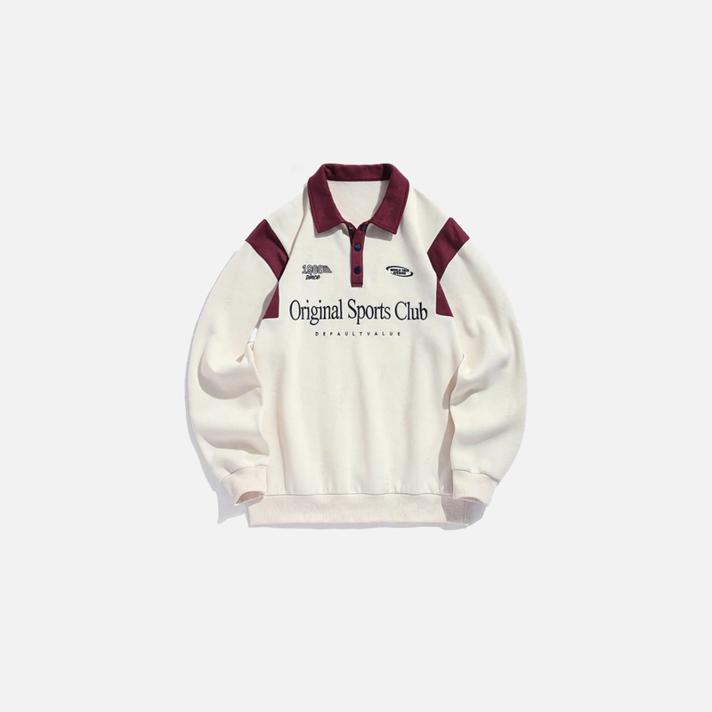 Dual-Tone Graphic Polo Fleece