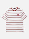 Washed-Out Line-Pattern T-Shirt