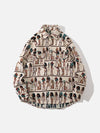 Pharaonic Motif Print Woven Top