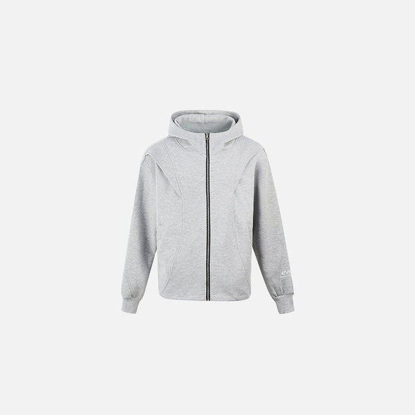 Minimal Zip-Up Sweatshirt alternatif görünüm