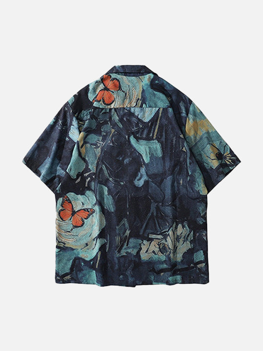 Butterfly Aloha Washed Print Top alternatif görünüm