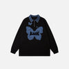 Winged Patch Denim Boxy Top