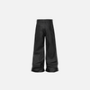 Sleek Leather Wide-Leg