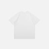 Front view of the white Blank Oversized Solid T-shirt in a gray background 