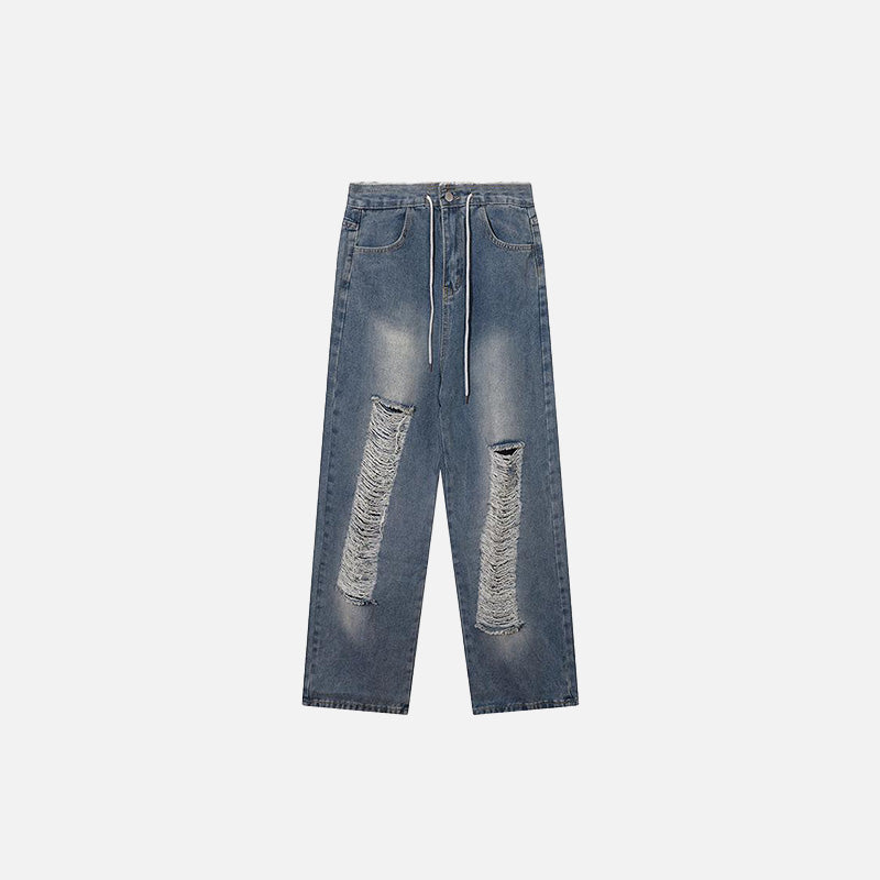 Chic Torn Bell Leg Denim