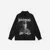 Figurative Print Retro Woven Shirt