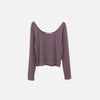 Frpnt view of the pink coffee Dream Weaver Long-Sleeve T-Shirt in a gray background