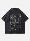 Doberman Four-Paw Oversized Distress-Washed T-Shirt
