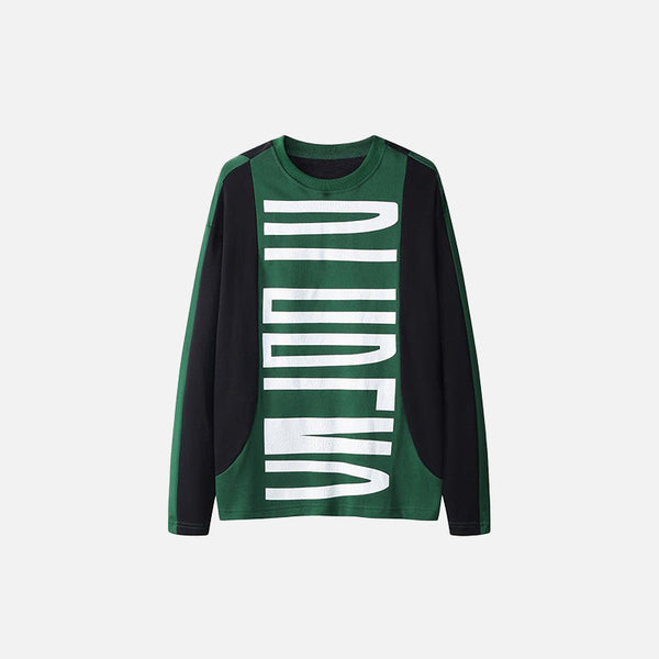 Jumbo Script Patchwork Sweatshirt alternatif görünüm