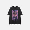 Front view of the black Art Is Not A Crime T-shirt in a gray background 