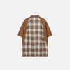 Colorblock Plaid Splice Panel Top