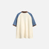 Color Block Pit-Crew Sport-Collar T-Shirt