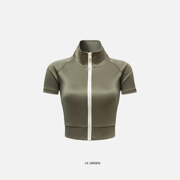 Circa-2000 Women's Zip-up Crop Top alternatif görünüm