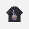 Aged Robot Designed Print Relaxed-Cut T-Shirt