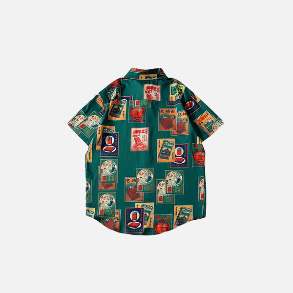 Archive Graphic Print Woven Top alternatif görünüm
