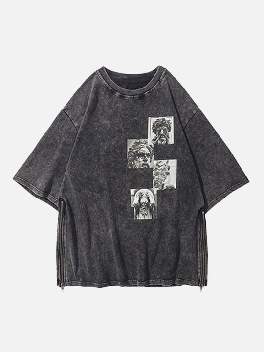 Zipper Side Stoicism T-Shirt