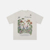 Front view of the beige The Fairy Party T-shirt in a gray background