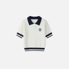Chic Placket-Neck Collar Knit T-Shirt