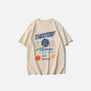Throwback Letter Printing Drop-Shoulder T-Shirt