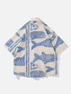 Cobalt Fish Motif Summer Top