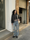 Adaptive Stretch Relaxed Torn High Waisted Denim