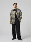 Two-Tone Block Plaid Design Shirt