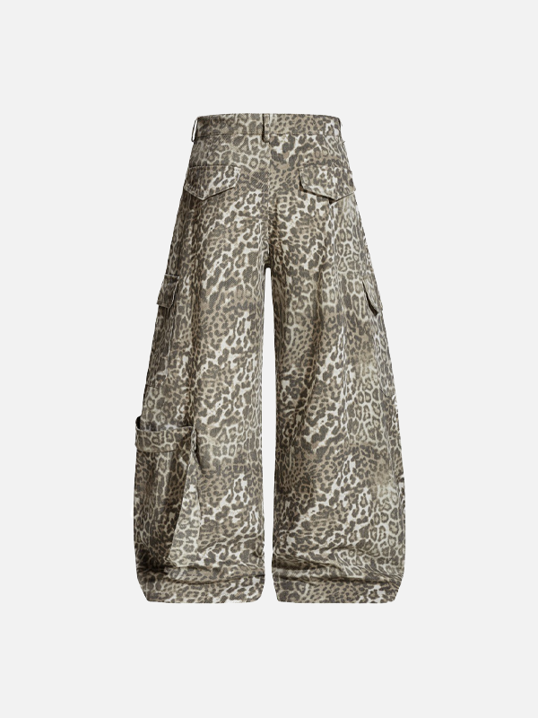 Wild Punk Leopard Wide-Leg alternatif görünüm