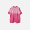 Plush Dirty-Art Tie Dye Ripped Boxy-Fit T-Shirt