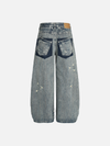 Metro Rebel Faded Rinse Denim Bell Leg Denim