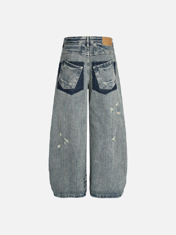 Metro Rebel Faded Rinse Denim Bell Leg Denim alternatif görünüm