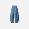 Faded Metro Denim Wide Leg Street Jeans
