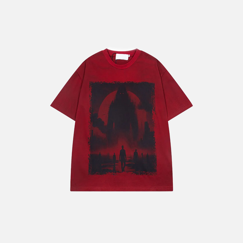 Plush Shadow Artwork Illustrated Counter-Culture Dark-Craft T-Shirt