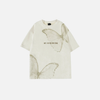Circa-2000 Flutter-Print Designed Hip Hop Short Sleeve T-Shirt