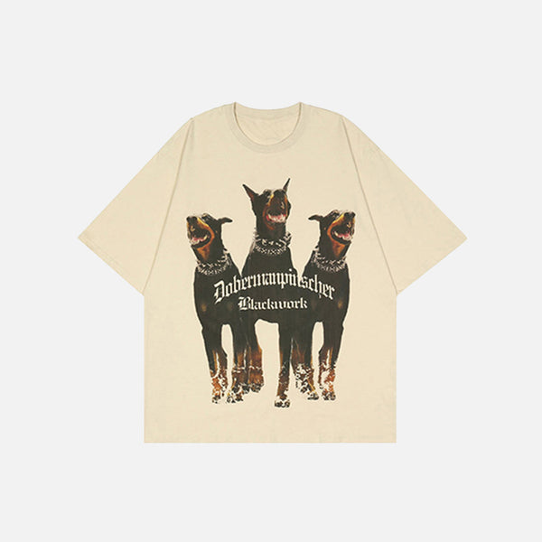 Doberman Rottweiler T-Shirt alternatif görünüm