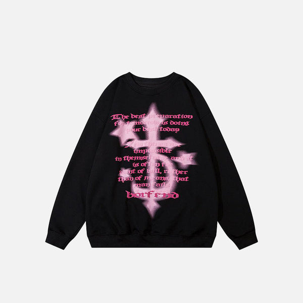 Sacred Star Print Sweatshirt alternatif görünüm