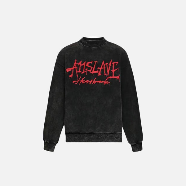 Shattered Heart Print Sweatshirt