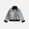 Sherpa Spliced Faux Fur Field Jacket