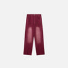 Front view of the Red Brick Retro Vintage Jeans in a gray background 