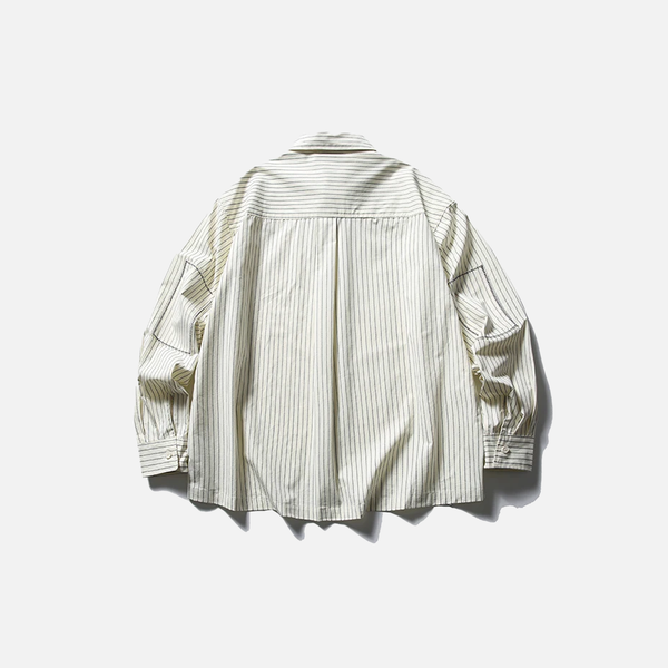 Throwback Wide Stripe Slouchy Shirt alternatif görünüm