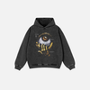 Oversized Faded Dark Evil Eye Graphic Sweatshirt