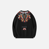 Wings-Print Embroidery Throwback Hip Hop T-Shirt