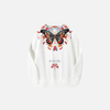 Wings-Print Embroidery Throwback Hip Hop T-Shirt