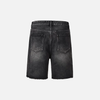Torn Ease Black Denim Shorts