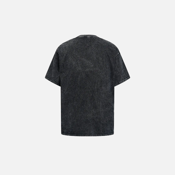 Obsidian Eye Illustrated Sun-Bleached Black T-Shirt alternatif görünüm