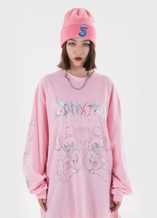 Dark Creature Graphic Sweatshirt alternatif görünüm