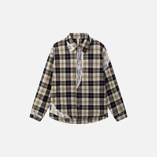Luxury Refined Plaid Woven Blouse