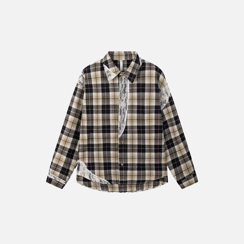 Luxury Refined Plaid Woven Blouse