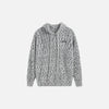 Yarn Heathered Knitwear Sweatshirt